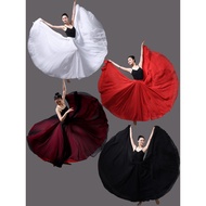 Dance Skirt Dance Performance Costume Dance Large Swing Skirt 720 Degree Double Red Dance Skirt Mode