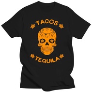 Tacos Tequila Sugar Skull Halloween Costume Black Tshirt M3Xl Colorful Tee