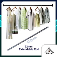 IDECO 78cm - 418cm Stainless Steel Telescopic Curtain Rod, Bathroom Rod, Tulle Curtain Rod, Towel Ra