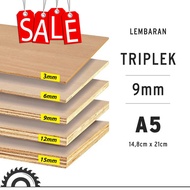 Triplek A5 / Ukuran Tebal 9 MM / lembaran / custom