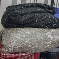 PRICE/ 0.5 M | SEQUIN TILE FABRIC THOUSAND SEQUIN FABRIC/ WEDDING DRESS MATERIAL/ IMPORTED SEQUIN FA