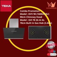 TEKA 90cm Cooker Hood DVV 90 &amp; 78cm Built in Gas Hob GVI 78 2G AI AL 2TR / KUTCHENHUASS