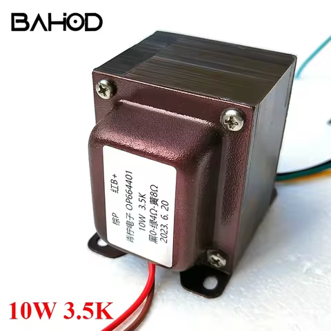 BAHOD 1pcs 10W 3.5K Single-ended Output Transformer for 6P3P 6L6 EL34 Vacuum Tube Amplifier