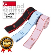 [SG FREE 🚚]Yoga Resistance Band, 8/10/12 Grid Elastic Fitness Resistance Bands, Yoga Training Textil