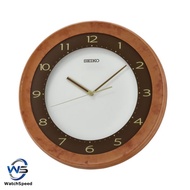 Seiko QXA817 QXA817B Decorator Brown Marble Color Design Analog Quartz Wall Clock