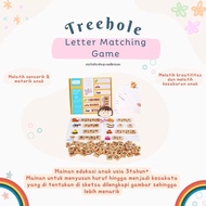 TREEHOLE Matching Letter Game 3 YEARS - Educational wooden toys for children to learn to assemble En