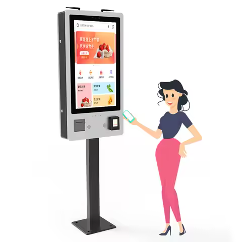 32 inch Restaurant Automatic Kiosk Touch Screen Computer Unattended Payment Kiosk shopping mall kios
