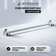BYZOOM FITNESS Pure Series Easy Bar (WHITE) -10LB (4.5KG)- - Combine 2 of 12.5 lb or 25 lb Dumbbells