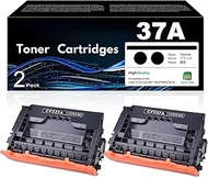 37A Toner Cartridge 2 Pack [New Chip]: Compatible Toner Cartridge Replacement for 37A CF237A Black T
