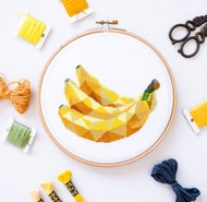 香蕉十字繡PDF花樣十字繡