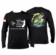 COD kaos atasan lengan panjang hobi mancing mania