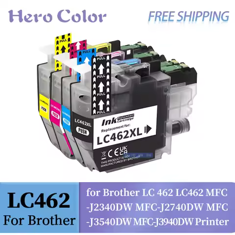 LC462 LC462XL Dye Ink Compatible Ink Cartridges for Brother LC 462 LC462 MFC-J2340DW MFC-J2740DW MFC