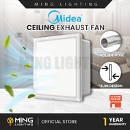 (Sirim) MIDEA Ceiling 12" 40W LED Exhaust Fan Ekzos Ejector Ventilation Fans Bedroom Toilet Bathroom