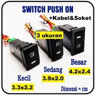 Saklar Switch Foglamp Lampu kabut mobil universal Push Pull LED plus kabel soket toyota fog lamp tam