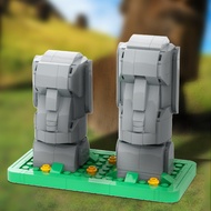 KTmocs Moai Statue Easter Island Statue Small Particle Assembled Building Blocks Easter Island Build