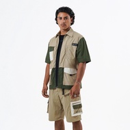 CELCIUS Casual Off Grid Kemeja Lengan Pendek L03000530C Khaki