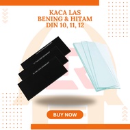 Black Welding Glass/Din 10 11 12 Clear 108x50x3mm