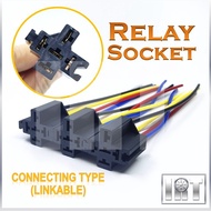 5-Pin Relay Socket Kereta Alarm Suspension Strobe Light Extra Outlet Foglamp Lampu Kereta Pure Coppe