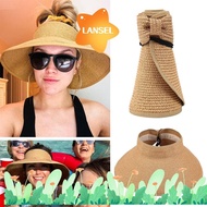 LANSEL Sun Hat Casual Foldable Portable UV Protection Straw Hat
