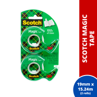3M Scotch Magic Tape Assorted Sizes [ 810-B (19mm x 32.9m) | 104 (12.7mm x 11.4m) | 122DM Twin Pack 