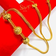 Premium Thalikodi Chain 24K Gold Ball 70cm Gold Plated Jewellery Necklace NOT 916