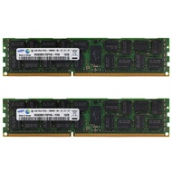 Samsung DDR3L 8G (2X4GB) 1333MHz หน่วยความจำเซิร์ฟเวอร์ PC3L-10600R 240Pin แรมหน่วยความจำ DDR3 1.35V REG ECC หน่วยความจำที่ลงทะเบียน