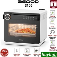 Nồi chiên không dầu hấp hơi nước siêu nhiệt 2Good S100 - Dung tích 20 lít - Công suất 1800W - Tặng b