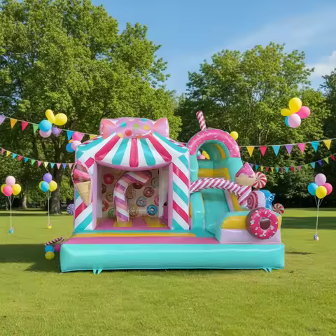Inflatable Castle, Bouncy House, 500kg Capacity, Commercial Jumping House, Eco-Friendly PVC, Kids Pl