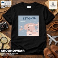 ESTONIA SOUVENIR T-SHIRT 1, WEAR ASEAN COUNTRYTAG, PREMIUM SOUVENIR MATERIAL GIFT