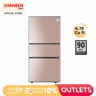 SHANBEN Smart Refrigerator, New 3-Door Refrigerator, Large Capacity Refrigerator, 6.78Cu ft  Feet Energy Saving and Quiet, Suitable for Home and Rentals