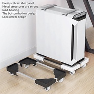 Adjustable CPU Stand with Wheels 360 Rotating PC Tray for Desktop Rack, Computer Case Holder Trolley