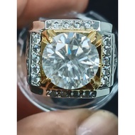 Cincin perak 980 White Moissanite 6ct
