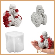 WOOW Skeleton Couple Figure  Mould for Halloween Table Styling Soap Crafting