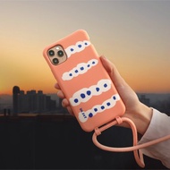 iPhone 13/13pro/12/11/SE3 牙套日記 二合一防摔背繩手機殼