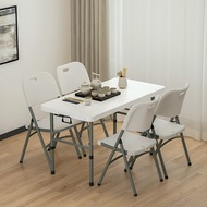 HDPE Foldable Portable Aluminium Folding Table | 100/120/150/180 cm | IKEA STYPE White Desk | Office