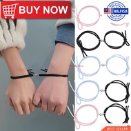 MH 1/2Pcs Simple Couple Bracelet Rope / Handmade Magnetic Bangles / Lovers Matching Friendship Brace