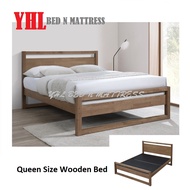 YHL CCQ Solid Wooden Queen Size Bedframe (Mattress Not Included)