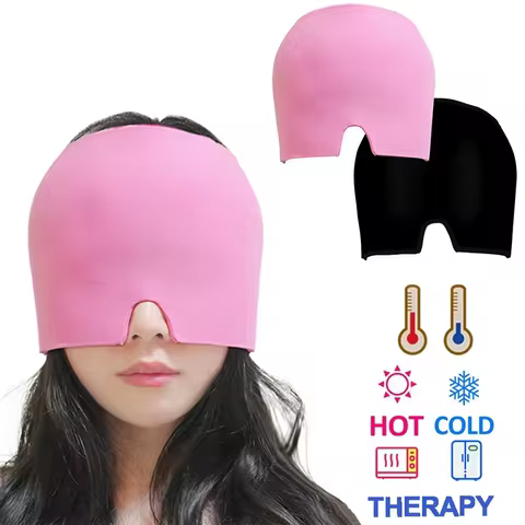 Relief Headgear Migraine Relief Cap Gel Ice Cap Cold Compress Therapy Cap Ice Head Wrap Pack Eye Mas