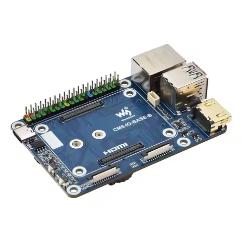 CM5 IO Base Board EEPROM SSD NVMe Expansion Board for RasPi RPI Raspberry Pi Compute Module 5 Lite e