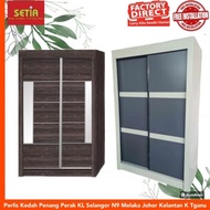 SETIA-4'X6' Wardrobe with 2 doors(SIAP PASANG)