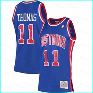 JX1 1988-89 NBA Isiah Thomas Detroit Pistons Retro Jersey Basketball Sports Vest Unisex Plus Size XJ
