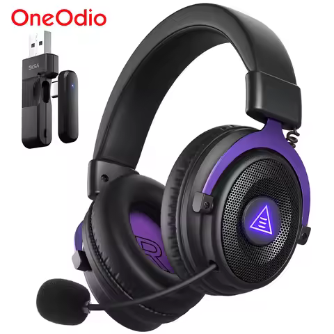 Oneodio EKSA E900 WT 2.4G Wireless Gaming Headset Tri-Mode Over Ear Bluetooth Headphones Gamer With 