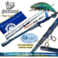 PIONEER CHAMELEON FISHING ROD LIMITED FULL SEA GUIDE COLOUR IGUANA ROD BC