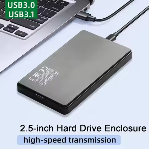 2.5-inch Mobile Hard Drive Enclosure USB 3.0/Type C HDD Case for 9.5mm 7mm SATA III II I, Support UA