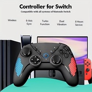 Quality Game Controller Pro Switch Controller Wireless Pro Controller Gamepad-kompatibel Switch Amibo Switch Pro Controller kompatibel Switch/Erect/Biometrics LED 6 Achsen Motion Sensing Vibration Wake Up Funktion T Funktion
