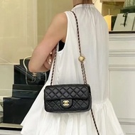🤩99新🆕Chanel黑金大mini金球cf鏈條包💰
