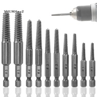 Screw Extractor Set,10 Pcs Screw Extractor,1/4inch Hex Shank Broken Screw Extractor,Screw Remover & 