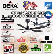 NEW DEKA KRONOS Ceiling Fan F5DCL 56" / F5DC BABY 46" DC Motor 14 Speed With LED LIGHT (3 COLOUR) LE