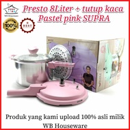 8 Liter SUPRA Pastel pink pressure cooker pressure cooker/ steamer/ steamer/