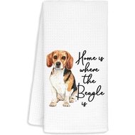 Tuala Pinggan Tangan Hiasan Beagle untuk Bilik Mandi Dapur, Hadiah Beagles untuk Wanita Pencinta Bea